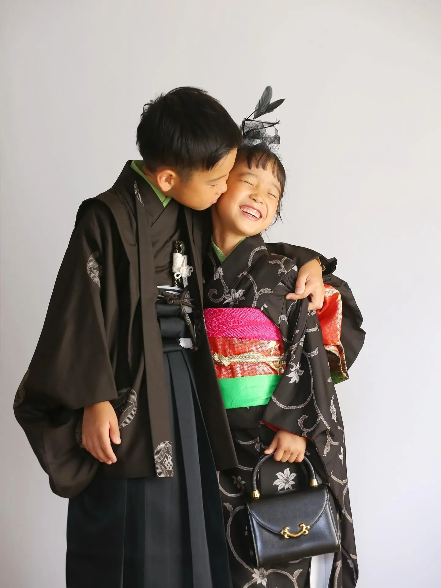 大島紬で七五三